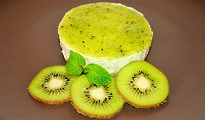 Comme un cheesecake avocat-coco-lime, coulis menthe&kiwi
