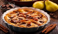 Clafoutis poire chocolat et cannelle