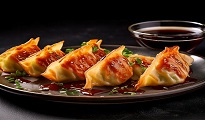 Gyozas poulet et crevettes, sauce teriyaki