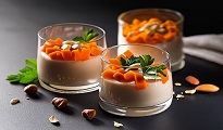 Mousse de reblochon, salade de carotte cuite aux noisettes